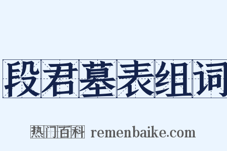 段君墓表组词是什么意思的图片